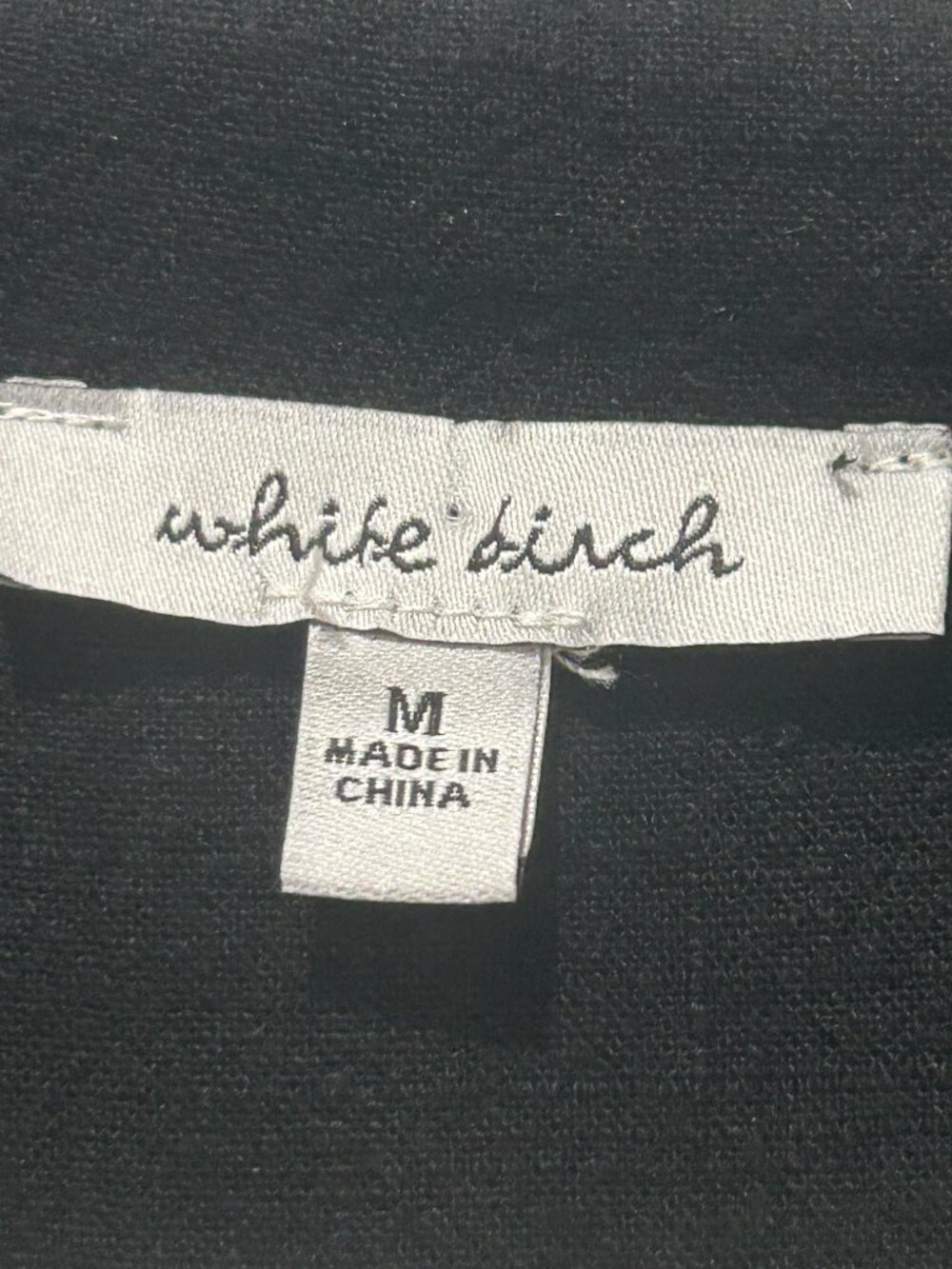 White Birch Women's Size Medium Linen Blend Black Button-Down Dress - Picture 6 of 6